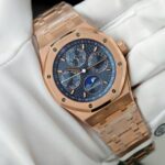 Audemars Piguet 26574 Blue Dial Replica Watches 18K Gold Wrapped Custom APS Factory 41mm - Image 2