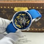 Audemars Piguet 26600 Tourbillon Openworked Best Replica Watch Blue 41mm - Image 3