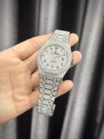 Audemars Piguet Best Replica Watch Royal Oak Custom Moissanite Diamonds 41mm - Image 5