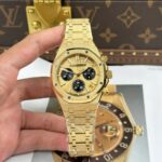 Audemars Piguet Copies Watch Royal Oak Chronograph Frosted Gold 26240 Yellow Dial APS Factory 41mm