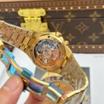 Audemars Piguet Copies Watch Royal Oak Chronograph Frosted Gold 26240 Yellow Dial APS Factory 41mm - Image 12