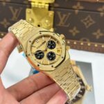 Audemars Piguet Copies Watch Royal Oak Chronograph Frosted Gold 26240 Yellow Dial APS Factory 41mm - Image 2