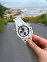 Audemars Piguet Replica Watches Royal Oak Offshore Chronograph 26402CB White Ceramic Rubber Strap 44mm - Image 3
