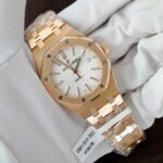 Audemars Piguet White Dial Imitation Watches 18K Gold Wrapped Custom 37mm - Image 3