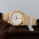 Audemars Piguet White Dial Imitation Watches 18K Gold Wrapped Custom 37mm - Image 4