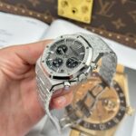 Audemars Piguet Replica Watch Royal Oak Chronograph Frosted Gold 26240 Gray Dial APS Factory 41mm - Image 9