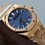 Audemars Piguet 15510R Royal Oak 50th Anniversary Dial Blue Replica Watches 18K Gold Wrapped 41mm - Image 4