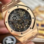 Audemars Piguet Imitation Watches Royal Oak Jumbo Extra-thin Openworked 16204 Skeleton Dial Rose Gold ZF Factory 39mm - Image 4