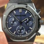 Audemars Piguet Imitation Watch Royal Oak Chronograph 26240 Black Ceramic Charcoal Blue Dial APS 41mm - Image 4