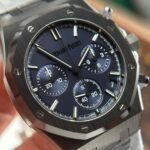 Audemars Piguet Imitation Watch Royal Oak Chronograph 26240 Black Ceramic Charcoal Blue Dial APS 41mm - Image 5