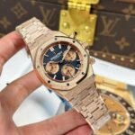 Audemars Piguet Replica Watches Royal Oak Chronograph Frosted Gold 26240 Blue Dial APS Factory 41mm - Image 3