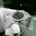 Audemars Piguet Copies Watches Royal Oak Frosted Gold 15410BC Dial Black APS Factory 41mm - Image 4