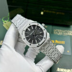 Audemars Piguet Copies Watches Royal Oak Frosted Gold 15410BC Dial Black APS Factory 41mm