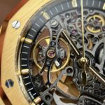 Audemars Piguet Copies Watches Royal Oak Openworked Yellow 15407 Skeleton Dial THB Factory 41mm - Image 7