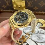 Audemars Piguet Copies Watches Royal Oak Openworked Yellow 15407 Skeleton Dial THB Factory 41mm - Image 3