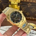 Audemars Piguet Copies Watches Royal Oak Openworked Yellow 15407 Skeleton Dial THB Factory 41mm - Image 2