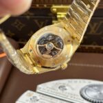 Audemars Piguet Copies Watches Royal Oak Openworked Yellow 15407 Skeleton Dial THB Factory 41mm - Image 13