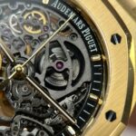 Audemars Piguet Copies Watches Royal Oak Openworked Yellow 15407 Skeleton Dial THB Factory 41mm - Image 8