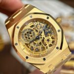 Audemars Piguet Knock Off Watches Royal Oak Jumbo Extra-thin Openworked 16204 Skeleton Dial Yellow ZF Factory 39mm - Image 5