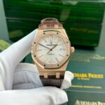 Audemars Piguet Royal Oak 15400 Rose Gold Fake Watch White Dial IP Factory 41mm