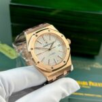 Audemars Piguet Royal Oak 15400 Rose Gold Fake Watch White Dial IP Factory 41mm - Image 3