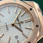 Audemars Piguet Royal Oak 15400 Rose Gold Fake Watch White Dial IP Factory 41mm - Image 7