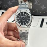 Audemars Piguet Royal Oak 15400ST Copies Watch Black Dial Metal Wire APS Factory 41mm