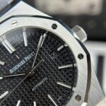 Audemars Piguet Royal Oak 15400ST Copies Watch Black Dial Metal Wire APS Factory 41mm - Image 6