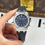 Audemars Piguet Royal Oak 15400ST Replica Watch Blue Dial Rubber Strap APS Factory 41mm