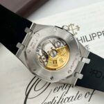Audemars Piguet Replica Watch Royal Oak 15400ST Black Dial Rubber Strap 41mm - Image 9