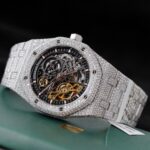 Audemars Piguet Royal Oak 15407 Custom Full Moissanite Diamonds Hong Kong 41mm - Image 4