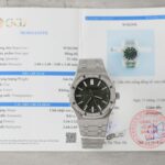 Audemars Piguet Royal Oak 15510ST Imitation Watches Green Dial Bezel Moissanite Diamonds 41mm