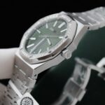 Audemars Piguet Royal Oak 15510ST Imitation Watches Green Dial Bezel Moissanite Diamonds 41mm - Image 8