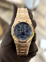 Audemars Piguet Royal Oak 26574OR Rose Gold Replica Watch Blue Dial 41mm