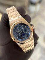 Audemars Piguet Royal Oak 26574OR Rose Gold Replica Watch Blue Dial 41mm - Image 2