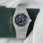 Audemars Piguet Royal Oak 26574TI Copies Watches Blue Dial Metal Wire APS Factory 41mm