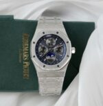 Audemars Piguet Royal Oak 26574TI Copies Watches Blue Dial Metal Wire APS Factory 41mm