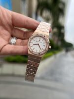 Audemars Piguet Fake Watch Royal Oak Rose Gold White Dial 34mm - Image 3