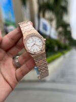 Audemars Piguet Fake Watch Royal Oak Rose Gold White Dial 34mm - Image 2