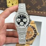 Audemars Piguet Replica Watches Royal Oak Chronograph Frosted Gold 26240 Black Dial APS Factory 41mm