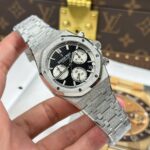 Audemars Piguet Replica Watches Royal Oak Chronograph Frosted Gold 26240 Black Dial APS Factory 41mm - Image 3