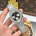 Audemars Piguet Replica Watches Royal Oak Chronograph Frosted Gold 26240 Black Dial APS Factory 41mm - Image 2