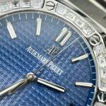 Audemars Piguet Replica Watch Royal Oak 15500 Dial Blue Custom Moissanite Diamonds 41mm - Image 5