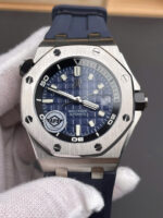 Audemars Piguet Knock Off Watches Royal Oak Offshore 15720ST Blue Rubber Strap APS Factory 42mm - Image 4