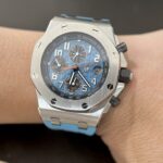 Audemars Piguet Best Replica Watch Royal Oak Offshore 26238ST Blue Rubber Strap 42mm - Image 6