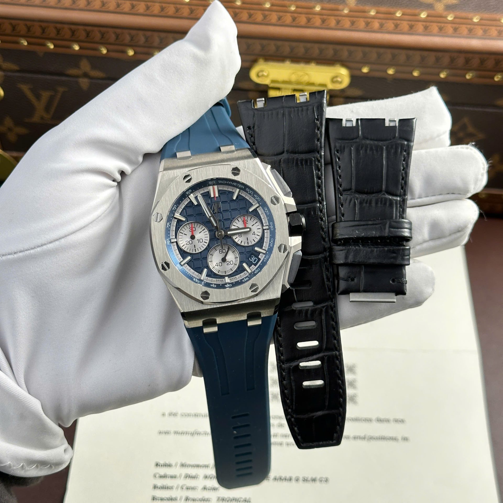 Dong-Ho-Audemars-Piguet-Royal-Oak-Offshore-Chronograph-26420-Replica-11-Mat-Xanh-Nha-May-APP-43mm-2.jpg Audemars Piguet Royal Oak Offshore Chronograph 26420 Replica Watch Blue Dial APP Factory 43mm - Image 1