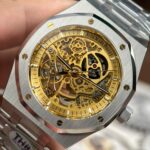 Audemars Piguet Royal Oak Openworked 15407 Knock Off Watches Dial Skeleton Yellow THB Factory 41mm - Image 6