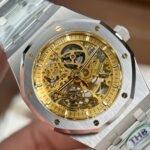 Audemars Piguet Royal Oak Openworked 15407 Knock Off Watches Dial Skeleton Yellow THB Factory 41mm - Image 5