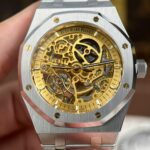 Audemars Piguet Royal Oak Openworked 15407 Knock Off Watches Dial Skeleton Yellow THB Factory 41mm - Image 4