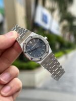 Audemars Piguet Replica Watch Royal Oak Blue Dial Metal Wire 34mm - Image 3